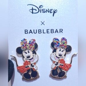 Disney X BaubleBar New In Package Minnie Mouse Earrings
